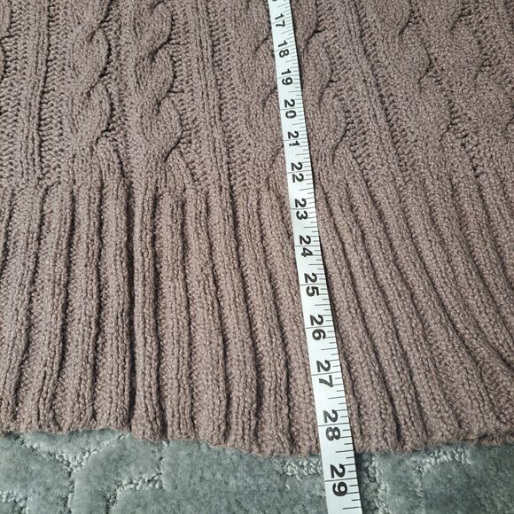 Free People Easy V Oversized Sweater WOMENS Size S COCOA CHUNKY CABLE KNIT COMFY - Picture 5 of 11